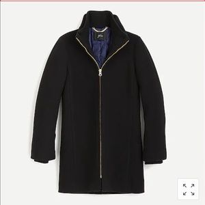 J. Crew Italian Wool Lodge Coat NWT BLACK